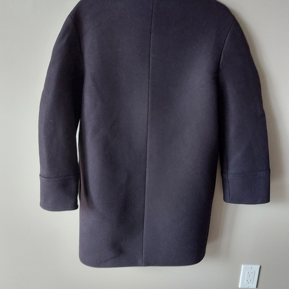 BALMAIN x hm wool coat. dark purple with classic gold buttons. Size 2 - Picture 7 of 7